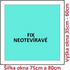 Plastov okna FIX SOFT ka 75 a 80cm x vka 35-60cm 